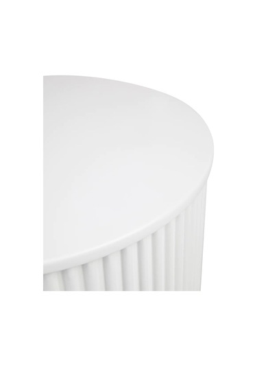 Tropico Bohem Ahşap Yan Sehpa Beyaz