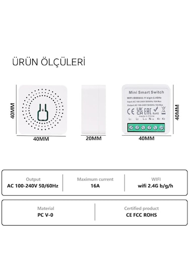 Tuya Destekli Wifi Akıllı İkili Anahtar