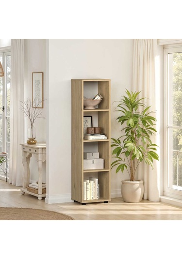 Cubic Kitaplık Florida Meşe 36x140,5x30 Cm Kahverengi