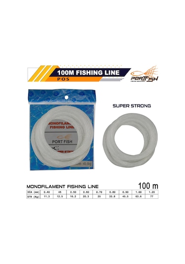 Portfish Poşet Misina 100 Mt 1,2
