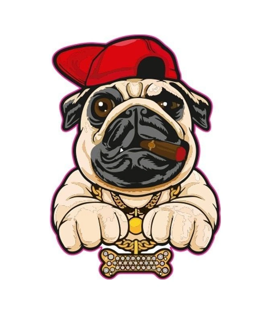 Kabartmalı Köpek Motor Ve Oto Sticker 7,5x10 Cm Ölçüsünde