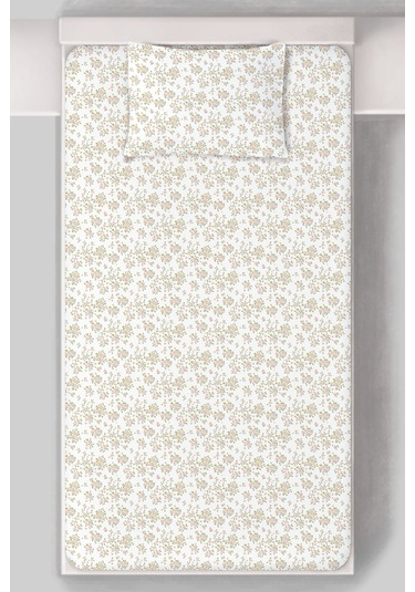 Organik Tek Kişilik Lastikli Çarşaf Seti - Çiçek Bahçesi Renkli