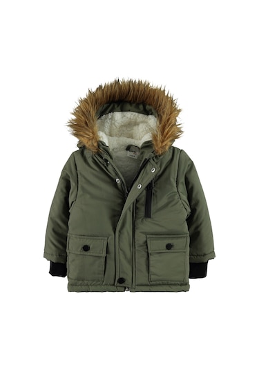 Civil Baby Erkek Bebek Kapüşonlu Mont 6-18 Ay Haki 217961090k31-1 Haki