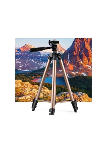Createtech 110cm Alüminyum Tripod, Dslr Ve Telefon Tutucu, Canlı Akış İçin Uygun