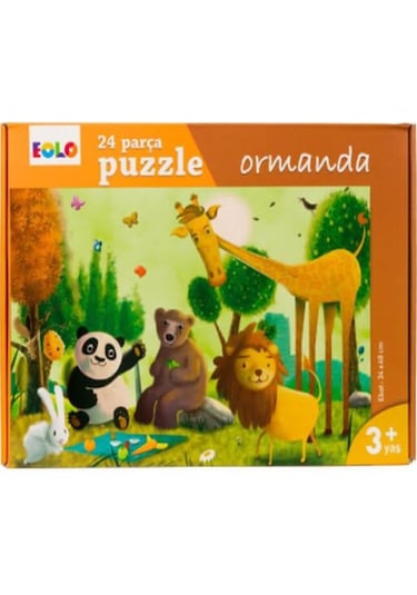 +3 Yaş Ormanda Puzzle 24 Parça (Eolo Yayınları)