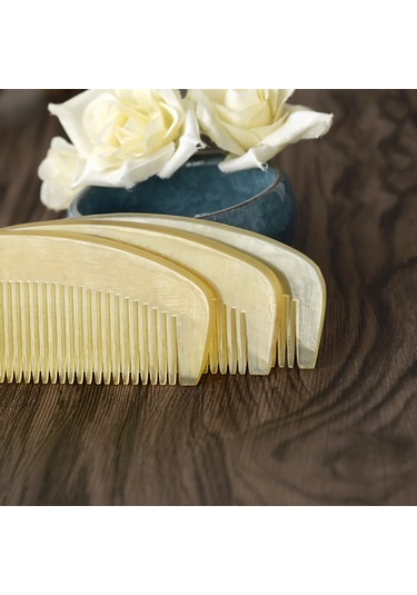 Singree 11cm Doğal Boynuz Saç Tarakları - Stres Azaltıcı, Saç Doku Düzeltici, Saç Kirpiklerini Yumuşatıcı, Sağlıklı Saç Bakımı