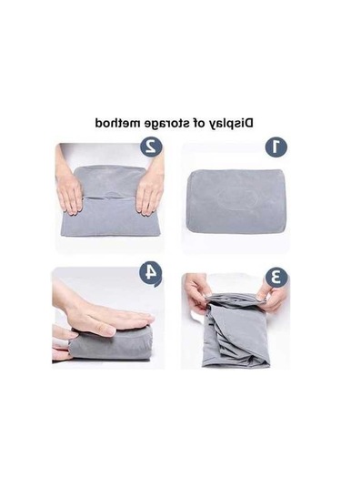 Pazly Koyu Gri Şişme Uçak Ayak Dayanağı - Yükseklik Ayarlanabilir, Aşınmaya Dayanıklı, Seyahat Konforu Koyu Gri