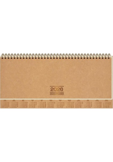 Keskin Color 2026 Aj-82 12x33 Haftalık Kraft Kapak Spiralli Masa Takvimi
