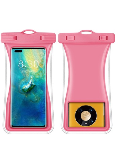 Mufunye Genel Cihazlar İçin Tpu Su Geçirmez Telefon Kılıfı - Havalandırıcı Fonksiyonlu, Dokunmatik Ekran Desteği, Makaron Pembe Rengi