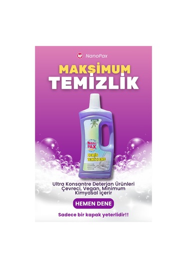 Zemin Temizleme Sıvı Deterjan Bahar Kokulu 2 X 1 Litre 2'li Set