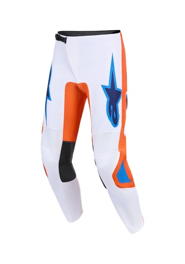 Alpinestars Fluid Grid Off-road Motosiklet Pantolonu Oranj Mavi Beyaz