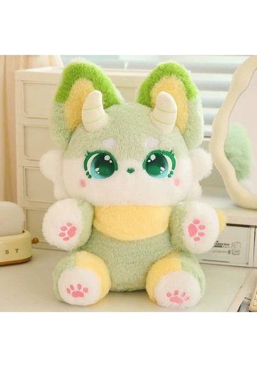 Yeşil Ejder Peluş Oyuncak Uyku Arkadaşı 35cm Yeni Stil Anime Bebek Ejderha Oyuncak Serisi