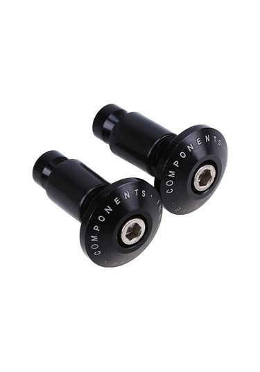 2 Adet Motosiklet Aksesuarları Gidon Kapağı Uç Tapaları - Siyah