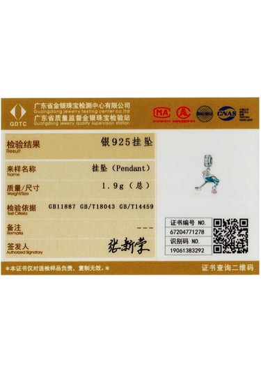 Wostu 925 Ayar Gümüş Pembe Cz Kokteyl Şarap Bardağı Dangle Charm Kolye Dıy Bilezik Takı Gümüş