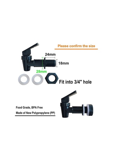 Parça Yedek Soğutucu Musluk Su Şişesi Sürahi, Dispenser Musluk Seti, Tekrar Kullanılabilir Musluk Musluğu Su