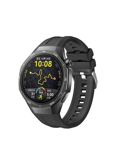 Mobilefix Huawei Watch Gt5 Pro 46mm Uyumlu Krd-130 Silikon Kordon Strap Kayış-siyah