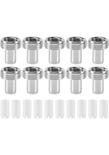 10 Adet Seramik Tüp Kovanları Ve 10 Adet Metal Başlıklı Konnektör Adaptörleri