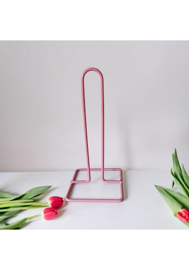 Havlu Peçetelik , Pembe Renk Rulo Peçetelik , Metal Masa Tezgah