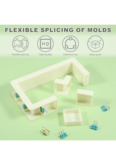 Gildedwill Silikon Kalıp Yapımı İçin Ayarlanabilir Kalıp Muhafazası, Kendin Yap Reçine Kalıpları, Mum Kalıpları, Sabun Kalıpları Yapımı İçin Muhafaza Çerçevesi Gildedwill Silikon Kalıp Yapımı İçin Ayarlanabilir Kalıp Muhafazası, Kendin Yap Reçine Kalıpları, Mum Kalıpları, Sabun Kalıpları Yapımı İçin Muhafaza Çerçevesi