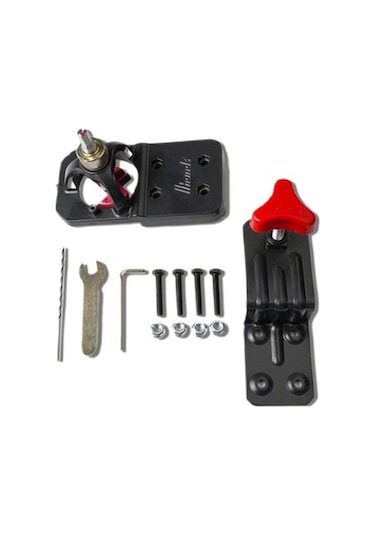 Mobilya Menteşe Yeri Açma Aparatı Pratik Kapak Menteşe Delme Yardımcısı Gri - Siyah