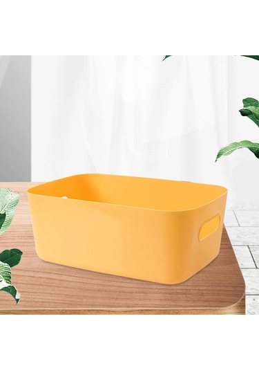 Suntek Masaüstü Depolama Sepeti Şifonyer Rafları Dolap Sarı