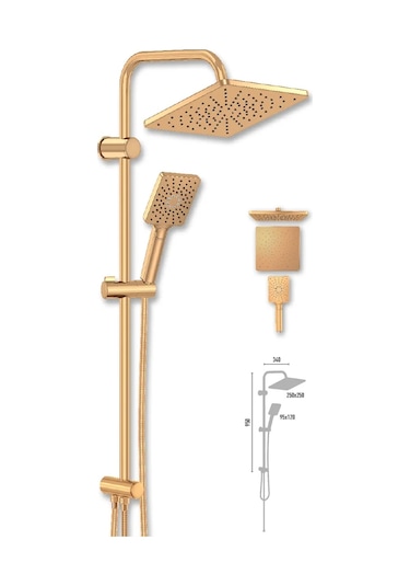 Valtemo Maxima Royal Gold Tepe Duş Seti Vs-2693 Gold