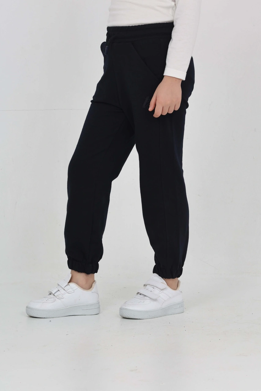 Toontoy Kız Çocuk Tonaton Nakışlı Eşofman Alt Lacivert