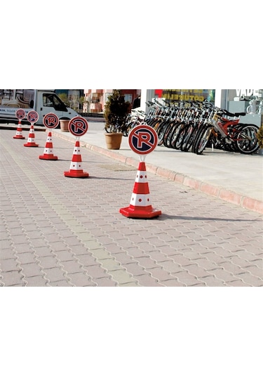 Park Yapılmaz Klasik Kedi Gözlü Ağırlıklı Trafik Koni Seti Trafik