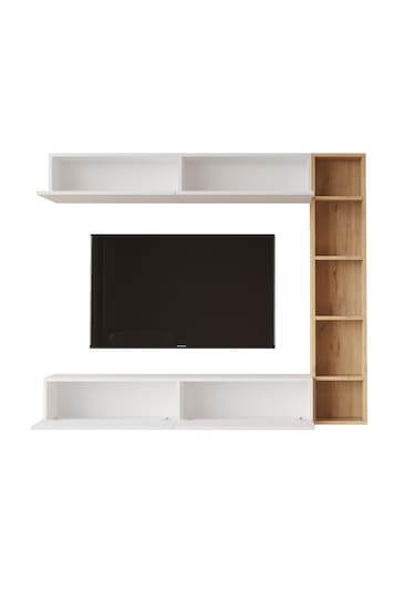 Robin Home Tara Tv Ünitesi Kitaplık Duvara Monte Sepet-beyaz