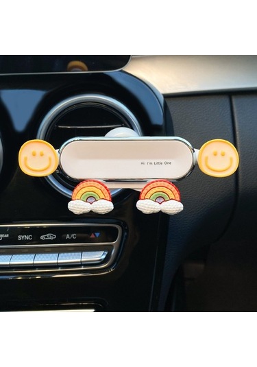 Luckysouk Araba Cep Telefonu Tutucusu Araba Hava Çıkışı Cep Telefonu Tutucusu Karikatür Araba Sabit Navigasyon Sevimli Kadın Sarı Havalandırma 0o0jjv