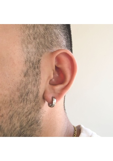 FerizZ 316L Çelik 3MM Halka Küpe UNK-687 Beyaz