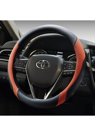Chuangyinshop For Toyota Uyumlu 803 Black And Red Pu Deri Direksiyon Kılıfı Anti Kaygan Nefes Alabilir Spor Tasarım 803-siyah Ve Kırmızı