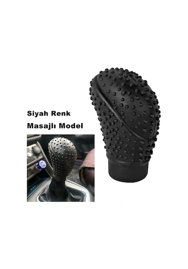 Point Silikonlu Vites Topuzu Kılıfı Siyah Oval Üniversal Ithal (532238185)