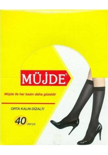 6'Lı Müjde Orta Kalın 40 Denye Pantolon Çorap(Sarıkutu)