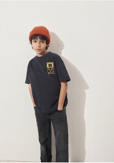 Mavi - Baskılı Antrasit Tişört 6610257-70087 Antrasit