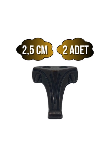 Moda Metal Ayak Çeyiz Ve Hediye Kutusu Mobilya Ayağı 2,5cm Bronz 2 Adet Bronz