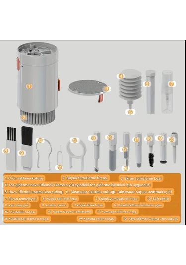 Temizleme Seti Pc Laptop, Kulaklık, Kamera, Airpods Kullanılabilir 20 İn1 Set Bilgisayar Klavyeleri