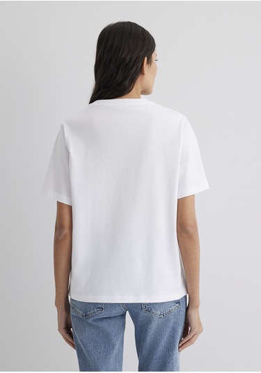 Mavi - Mavi Logo Baskılı Beyaz Tişört 1611990-620 Beyaz