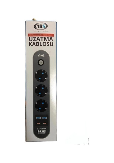 Ars 3 Lu 2mtakım Kormalı Uzatma Kablosu Usb Type-c 2 m