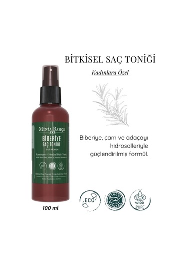 Kadınlara Özel Doğal Saç Toniği Biberiye, Lavanta, Nane Ve Papatya Hidrosolleri 100 Ml