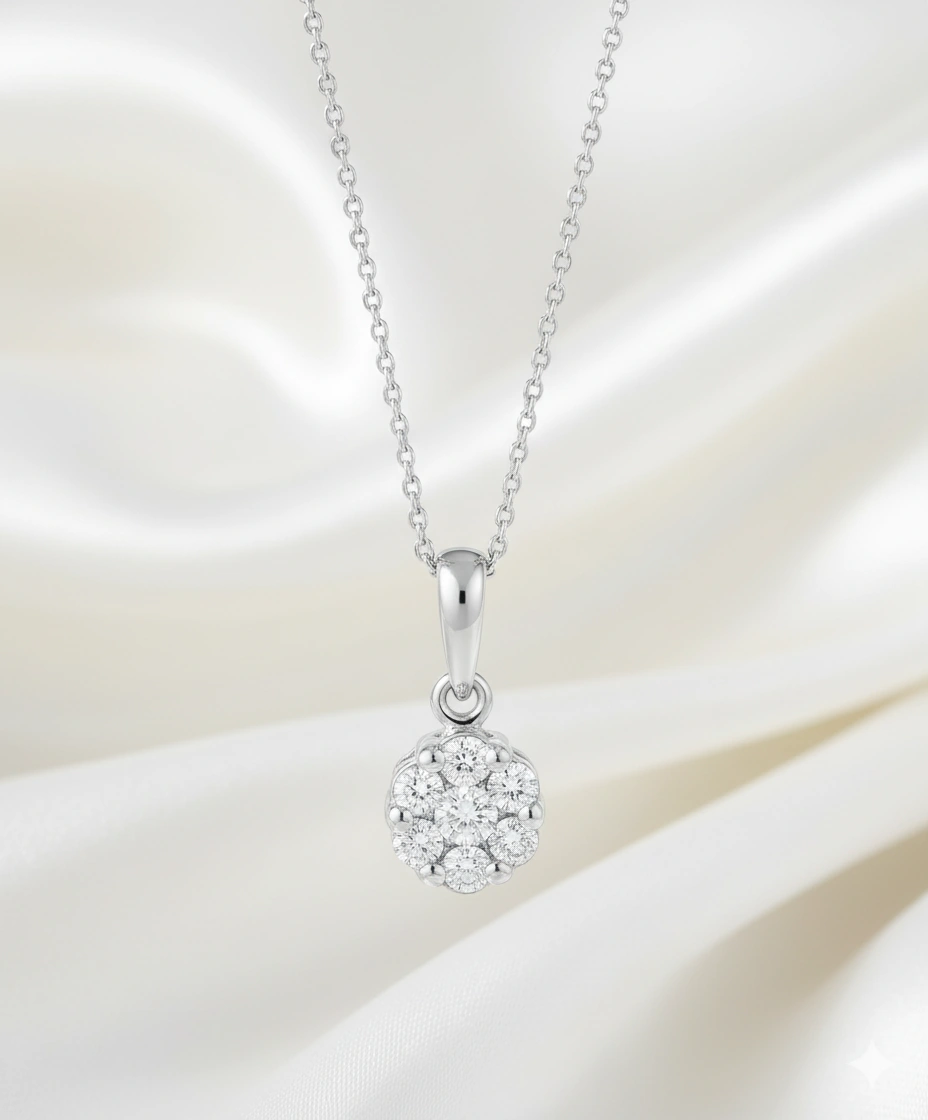 Ariş 0.15 Karat Pırlanta Effect Tektaş Kolye