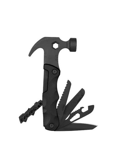 Pazly Çok İşlevli Hayat Kurtarma Pençe Çekiç Araba Hayatta Kalma Araçları Katlanabilir Açık Hava Alet Çekiç Siyah