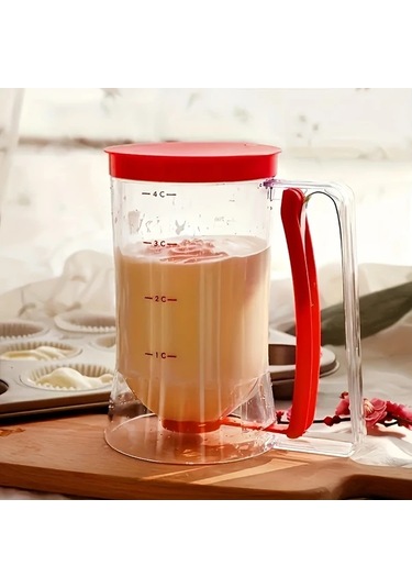 Maxaccess Kırmızı Mutfak Pastacılık Aleti: Katlanır Hamur Dispanseri - Mükemmel Krep Ve Cupcake İçin