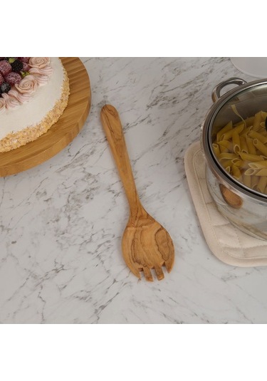 Tivoli Zeytin Ağacı Servis Kaşığı - Açık Kahverengi - 30 Cm Açık Kahverengi