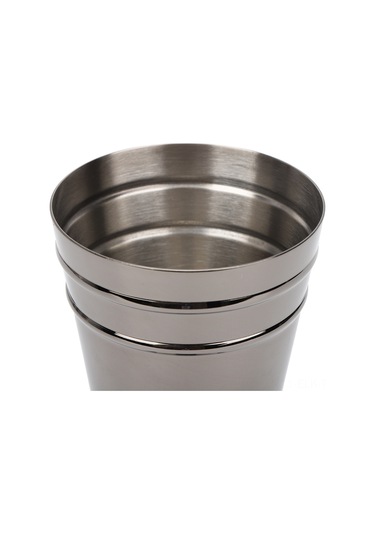 Xindoker 400ml 304 Paslanmaz Çelik Buzlu Kokteyl Bardak, Konik Saplı, Siyah, Dayanıklı, Kolay Temizlenir, Parlak Yüzey