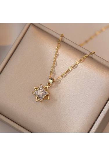 Bayan Kolye: Moda Estetiği Titanyum Çelik Kolye No.180 Çok REnkli