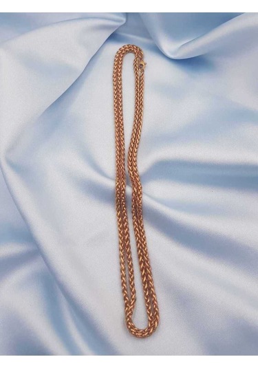 Vog Yuvarlak Kral Model Rose Renk Çelik Unisex 3mm 80 Cm Uzunluk Orta Kalınlıkta Kolye Zincir