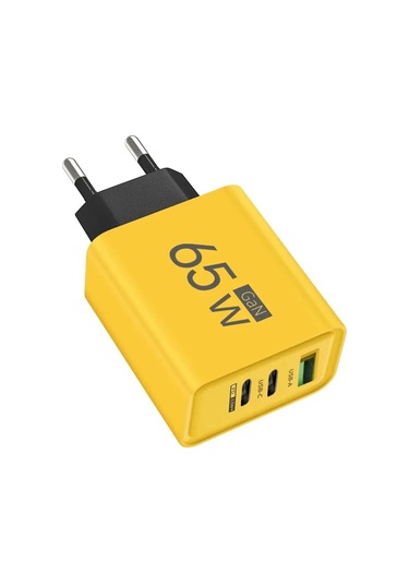 Walkesen65w Gan Usb Pd Tip C Hızlı Şarj Adaptörü 3 Portlu iPhone Uyumlu, Uyumlu, 15 Pro Max Samsung Xiaomi Huawei Chdistribütör Garantili