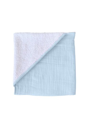 %100pamuk Kapşonlu Bebek Çocuk Banyo Havlusu Çift Yönlü M-beyaz