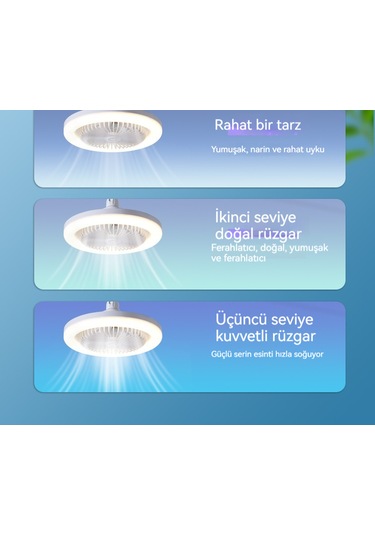 Led Tavan Vantilatörü Işık Yatak Odası Oturma Odası Tavan Vantila Diğer